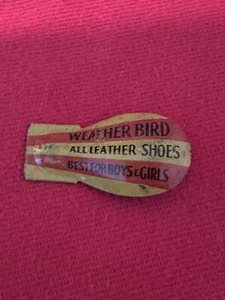 Awesome Vintage WEATHERBIRD ALL WEATHER SHOES Lithograph Tin Toy Clicker Old! - Picture 1 of 5
