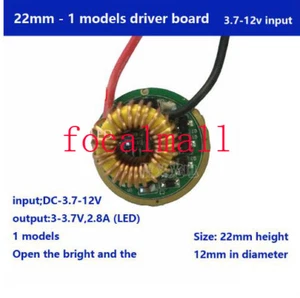Placa de circuito controlador de linterna 2.8A 1/3/5 modo 3.7V-12V para chip de bombilla led de 10w - Imagen 1 de 6