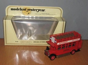 Matchbox Yesteryear Y23 AEC Omnibus Schweppes Maroon Grille Unlisted Variation - Picture 1 of 7