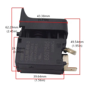 Black Makita 6507595 Trigger Switch C3JW-6B-2 25RA 21Vdc for MAKITA XRJ06&Others - Picture 1 of 3