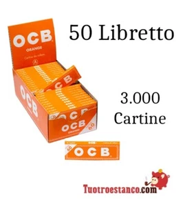 OCB Carta arancione 70 mm- 50 libretti - 3.000 Cartine - Foto 1 di 4
