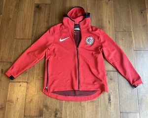 NIKE LA CLIPPERS NBA AUTHENTICS team issued game zip scuba hoodie RED XXL - Picture 1 of 7