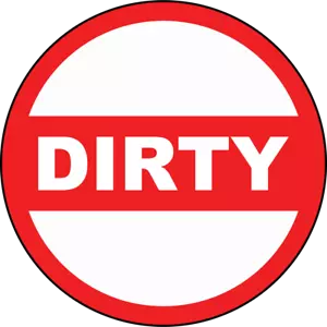 DIRTY | Calcomanía adhesiva para letreros de vinilo - Imagen 1 de 4