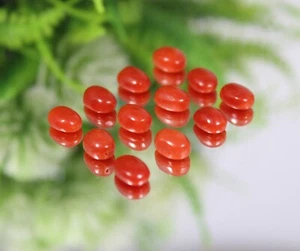 Lot Genuine Coral Cabochon Gemstone for Jewelry Making top Quality Coral 7x5x3mm - Picture 1 of 5