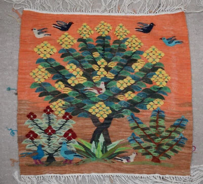 Tapiz colgante de pared tejido a mano de 1,8 pies - arte popular egipcio - decoración del hogar alfombra Kilim - Foto 1 de 4