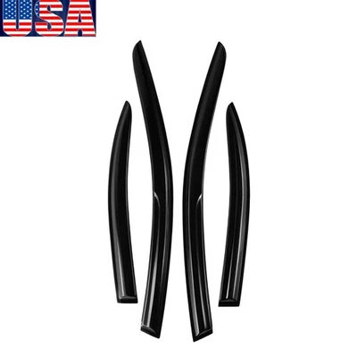 Fits 08-17 Mitsubishi Lancer JDM Mugen Style Window Vent Visor Wind Deflector - Image 1 of 4