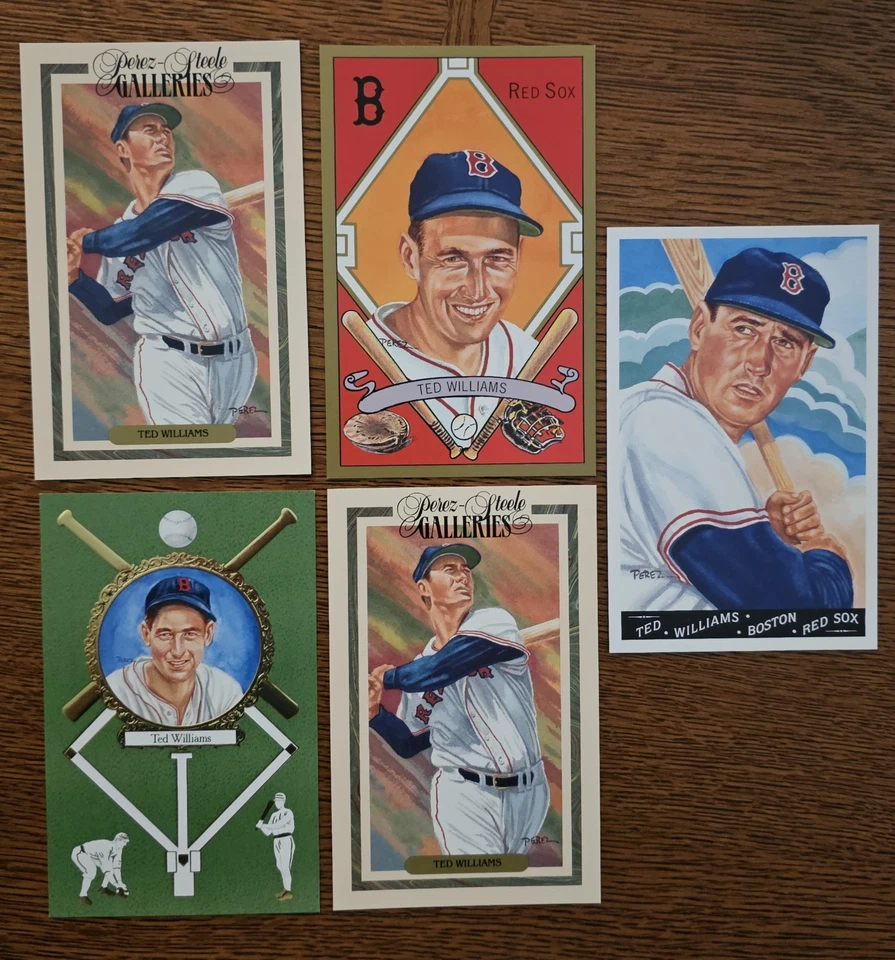 Ted Williams Perez Steele Masterworks Lot of 5 Unsigned Postcards  - Image 1 of 1