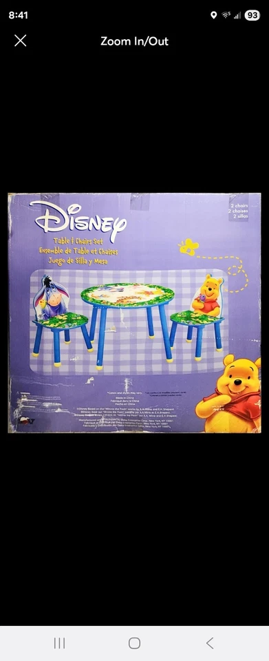 Winnie The Pooh Kids Table Set - Image 1 of 1