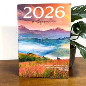 2026 Monthly Planner Mountain Mist Size 6.75 x 9.5 inches - Picture 1 of 6