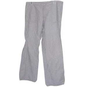 Pantalones de lino a rayas grises Victoria's Secret talla 6 - Imagen 1 de 3