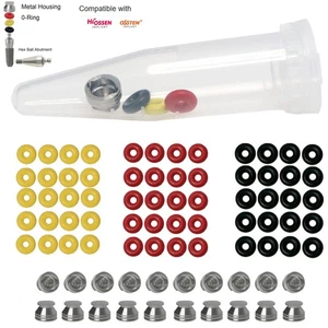 20Pcs Dental O-Ring Cap/Metal Housing for Hiossen Osste Ball Attachment Abutment - Picture 1 of 34