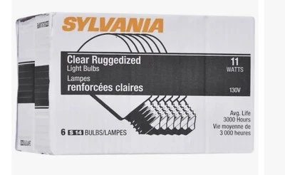 Sylvania 11 W S14 Utility Clear Ruggedized Bulb 130V (6pack) - Image 1 of 2