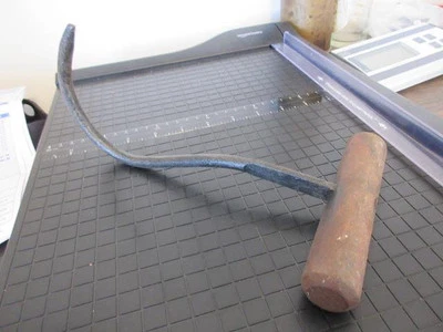 Antique WM Johnson Newark NJ Meat or Hay Hook - Hay Bale Farm Tool - Wood Handle - Image 1 of 4