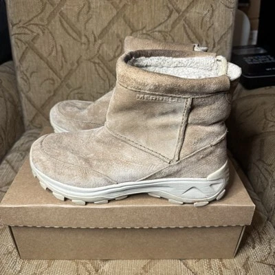 Merrell Mujer Botas Invierno Pull On Aislado Gamuza Exterior J005118 Talla 10.5 Foto 1 de 4