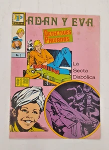 ADAN Y EVA DETECTIVES PRIVADOS, MAY 72, No 3, MEXICAN COMIC, SPANISH EDITED, 24P - Picture 1 of 7