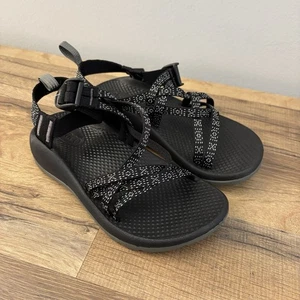 Scarpe sandali Chaco unisex nero bianco cinturino bambino 2 - Foto 1 di 8