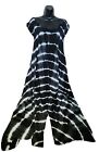 Swimsuits For All Womens Cover Up Dress Black Maxi Tie Dye Front Slit 18/20