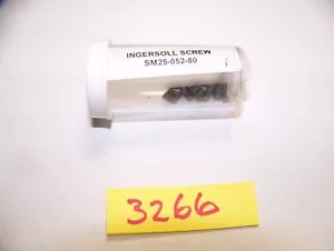 HERRAMIENTAS DE CORTE INGERSOLL SM25-52-80, TORNILLO, LOTE DE 15 EA (ARTÍCULO #3266) - Imagen 1 de 1