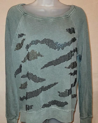 Pam & Gela серый с черными и золотыми блестками пуловер махровая толстовка сзади молнии S - Изображение 1 из 4