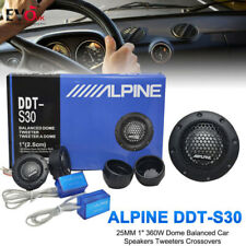 Produktbild - 1 Paar Alpine Hochtöner Auto 4 Ohm Lautsprecher Tweeter Dome Frequenzweichen DHL