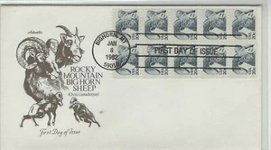 USA 1982 FIRST DAY COVER ROCKY MOUNTAIN BIG HORN SHEEP + CACHET - Picture 1 of 1