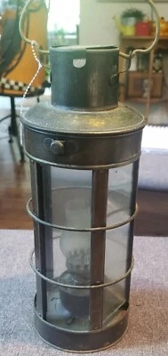 Antique metal Navigation Sea Lantern querosene Made in Hong Kong  - Image 1 of 3
