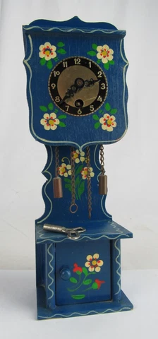 Cuckoo Clocks Miniature Mini Black Forest Germany Wind Grandfather KEY & WORKS! Cover