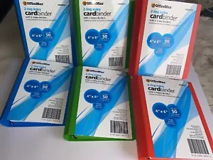 OFFICE MAX POLY INDEX CARD BINDER OM33395 Case Of 6 Binders. - Picture 1 of 12
