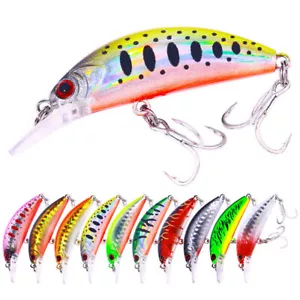 Lote de 10 PIEZAS 6 cm/5,5 g cebo de arrastre pececillos pesca señuelo lubina trucha cebo cántaro - Imagen 1 de 11