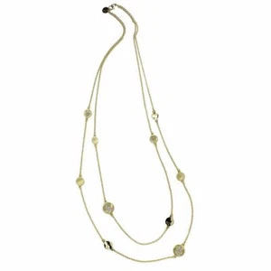 Collana a due file Aquaforte H4184519 argento dorato e zirconi Made in Italy - Imagen 1 de 3