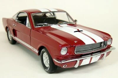 Lane Exact Detail 1/18 Scale 1966 Shelby GT350 Red / White Diecast Model Car - Image 1 of 4