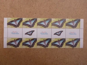 AUSTRALIA 2016 BUTTERFLIES- PALE TRIANGLE GUTTER STRIP OF 10 MINT STAMPS - Picture 1 of 1