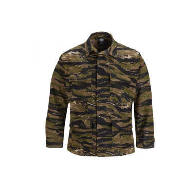 Asian Tiger Stripe Camo BDU Shirt Tactical Military Uniform 4-Pocket Coat Jacket - Image 1 of 4