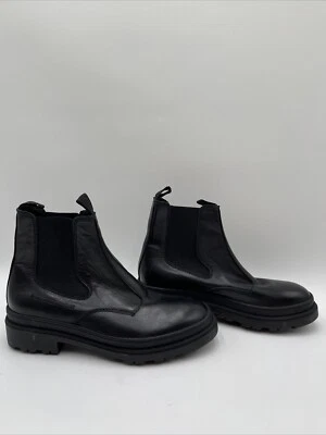 Bota Chelsea Aquatalia Tessy Cuero Impermeable Negra Talla 9.5M Foto 1 de 4
