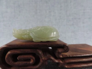 Antique Chinese Nature Hetian Jade Sculpture Turtle Statue Pendant C - Picture 1 of 11