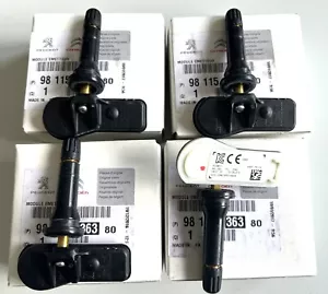 4 Peugeot Citroen Reifendrucksensoren RDKS TPMS 433 MHz 9811536380 C4 C5 NEU OVP - Picture 1 of 3