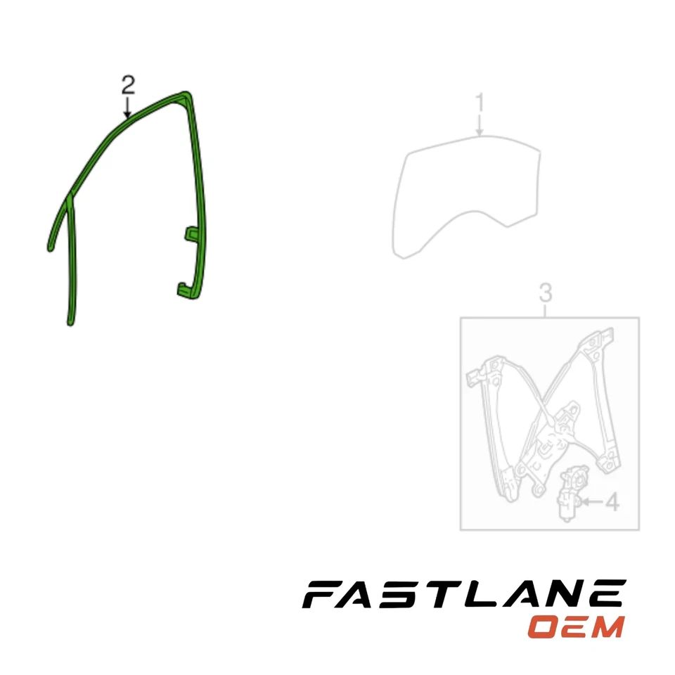 Chevrolet Equinox 2010-2017 puerta delantera izquierda canal de funcionamiento nuevo OEM 23418124 Foto 1 de 4