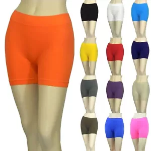 Basic Uni kurze LEGGINGS Skinny Shorts Seamless Stretch ONESIZE S02 - Bild 1 von 52