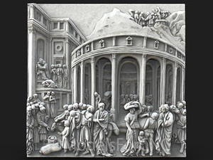 3D Model STL File for CNC Router Laser & 3D Printer Florence Baptistery - Picture 1 of 1