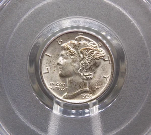 1928 "D" Mercury SILVER Dime 10c PCGS MS64 FB #938 **FULL BANDS** BU Unc ECC&C - Picture 1 of 6