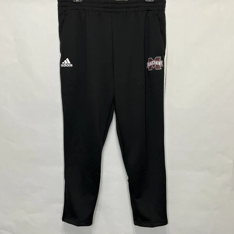 Adidas Aeroready Men Size XL Mississippi State Bulldogs Zip Leg Sweatpant GE2637 Cover