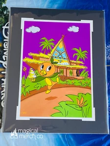 2023 Disney Parks Orange Bird Matted Print 14x18" Will Gay - Picture 1 of 1