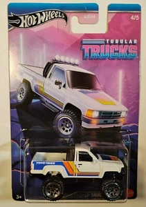 Hot Wheels Tubular Trucks 1987 Toyota Pickup White Toyota Tires In Stock WalMart - Picture 1 of 2