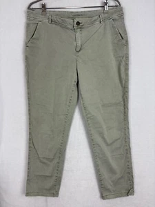 Jeanswest Womens Pants Size 16 Mid Rise Straight Stretch Flat Front Slash Pocket - Picture 1 of 9