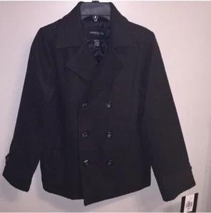 Girls NWT London Fog Double Breasted Quilted Dress Coat Jacket Faux Wool 10/12 - Picture 1 of 8