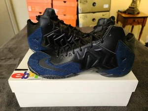 NIKE LEBRON XI EXT DENIM QS 2014 NEGRO/NEGRO DENIM 659509 004 NUEVO DEADSTOCK - Imagen 1 de 20