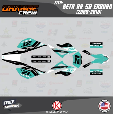Kit de gráficos para Beta RR 50 (2006-2010) Orange-crew - TEAL Foto 1 de 4