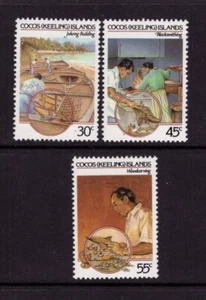 Conjunto de artesanías culturales Islas Coco 1985 MNH sellos como nuevos - Imagen 1 de 1