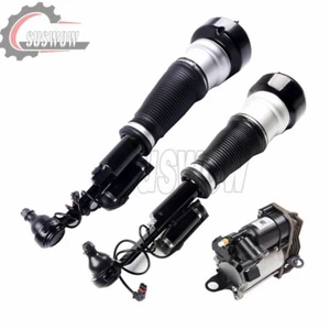 3pcs Front Air Suspension Struts & Compressor For Mercedes W221 S500 S550 4Matic - Picture 1 of 24