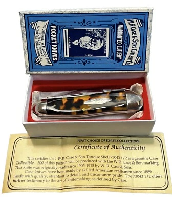 Pocketknife Case 73043 1/2 1992 Whittler Serp. Tortoise Shell Celluloid KP-1503 - Image 1 of 4